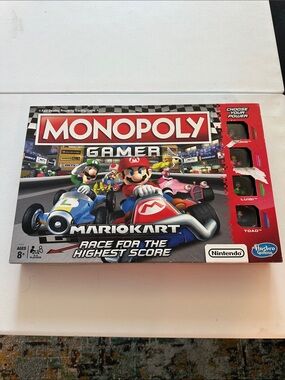Hasbro Monopoly Gamer Mario Kart Board Game - Red, Blue, Green (New)